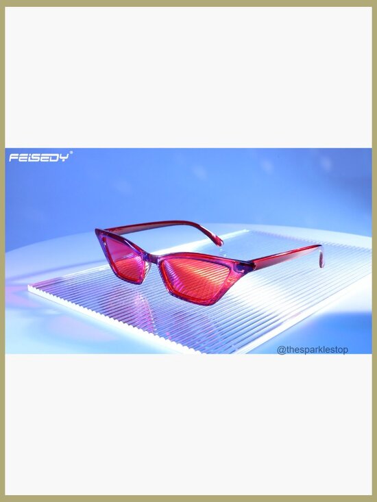 Lightweight Acetate Cat Eye Sunglasses with UV400 Protection main image 6